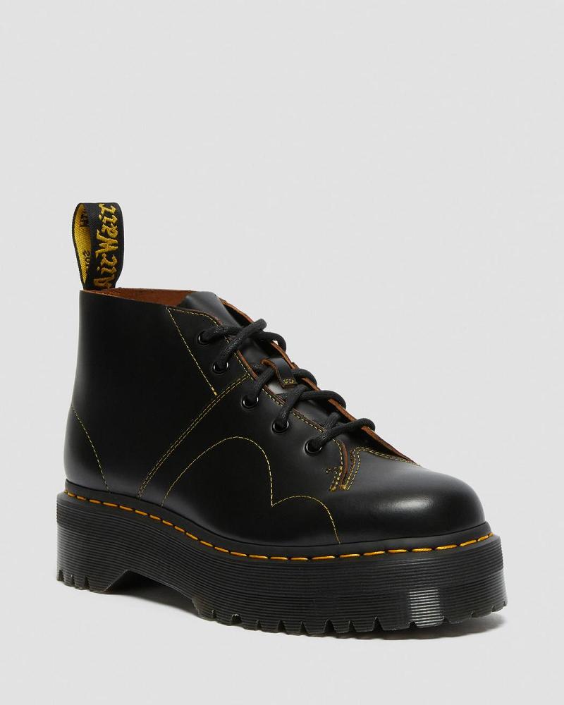 Dr Martens Church Platform Abestøvler Dame Sort | DK 226XYU